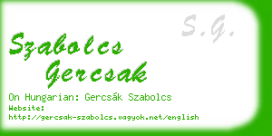 szabolcs gercsak business card